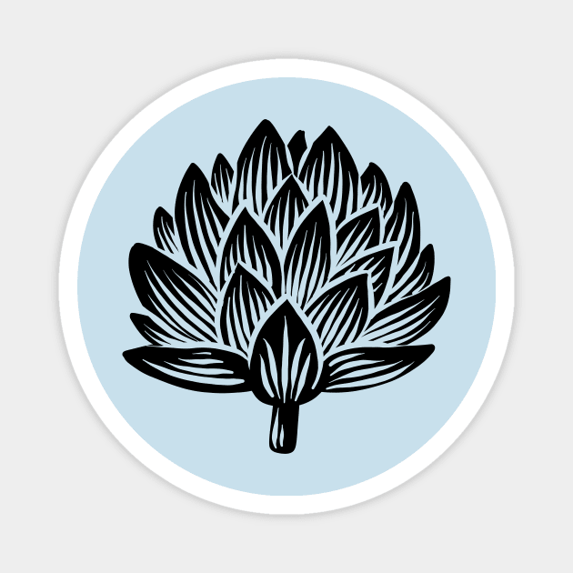 Artichoke Black Magnet by Rebelform